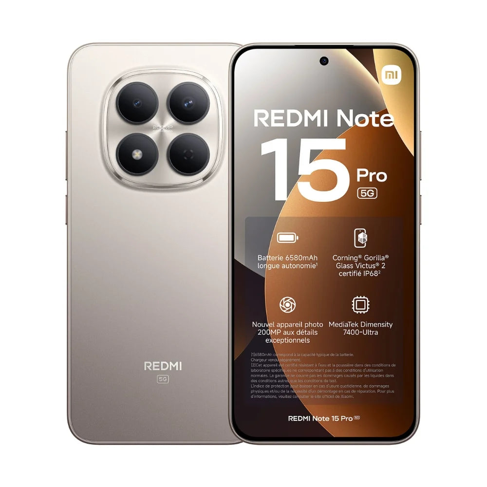 Xiaomi Redmi Note 15 Pro 5G 256Go 8Go RAM – MAROC