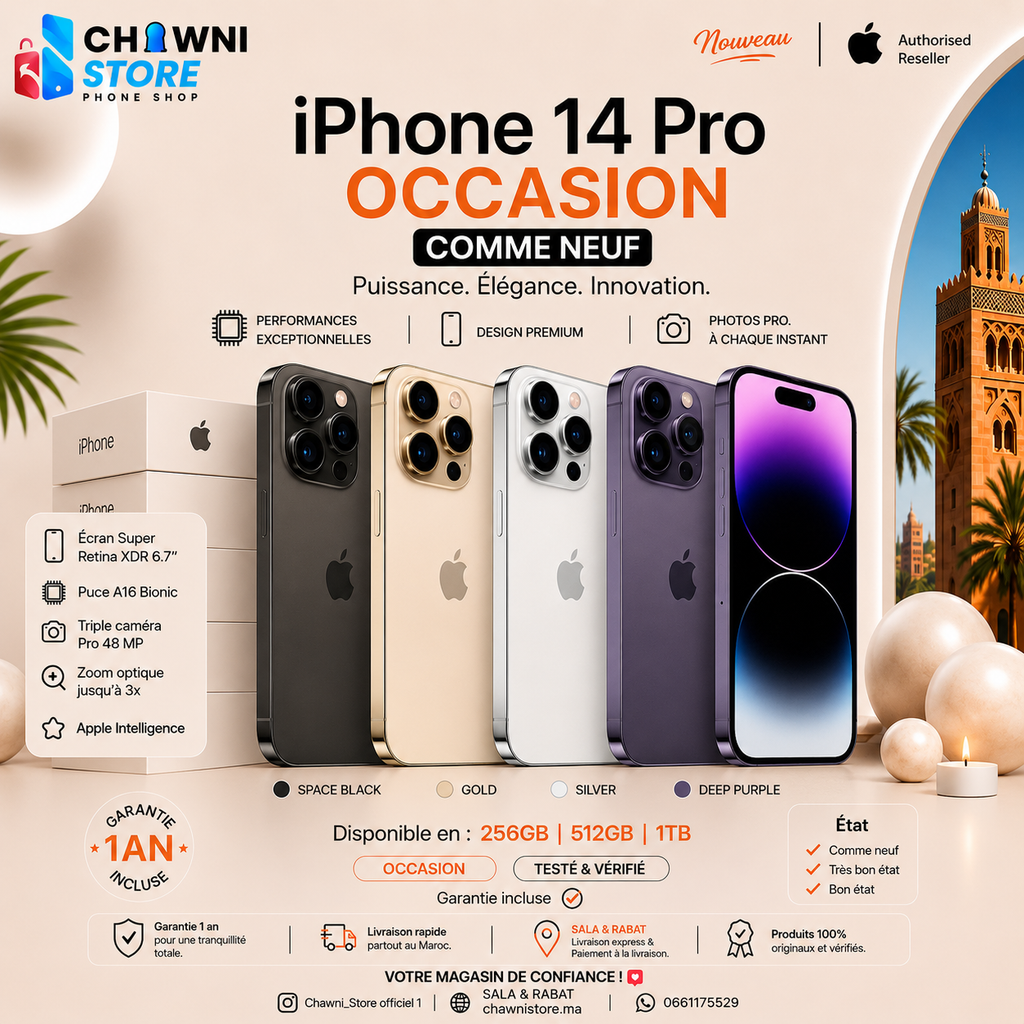 iPhone 14 Pro, 128 Go | BONNE OCCASION