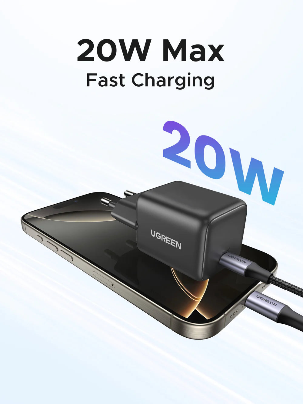 UGREEN GaN 20W chargeur rapide USB-C | PRIX MAROC